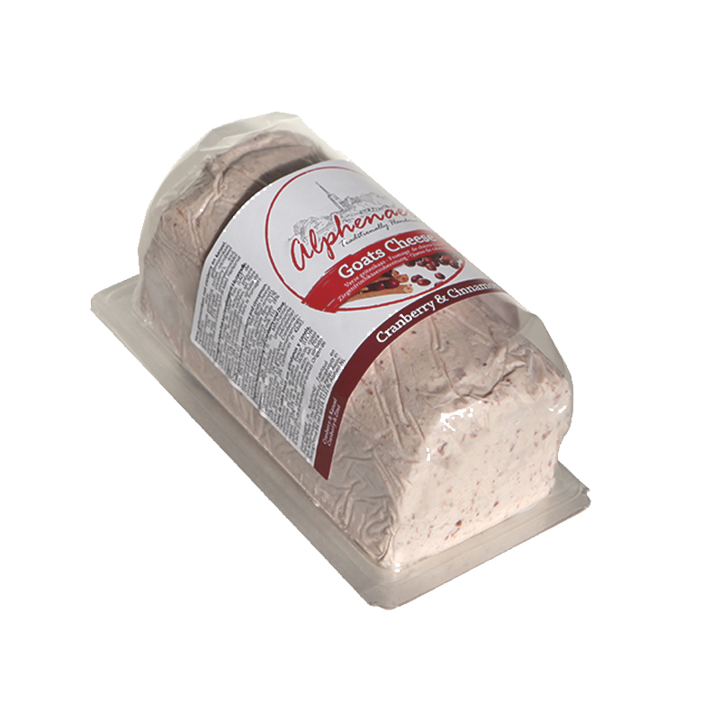 obrázek Kozí sýr přírodní čerstvý se sušenými proslazenými Kanadskými brusinkami a skořici 1 kg